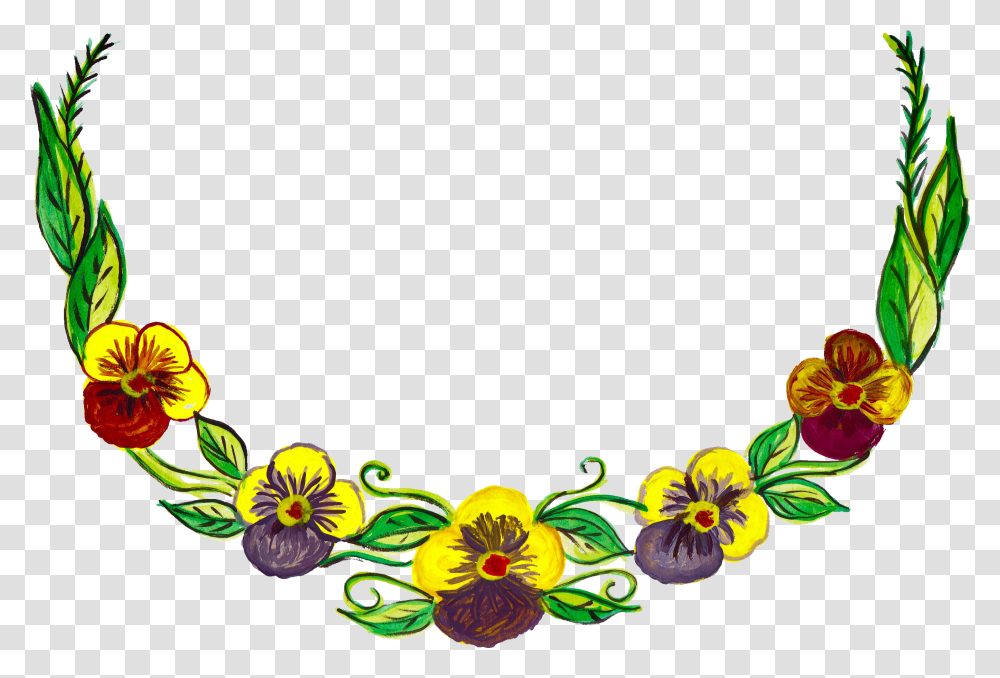 Flower Wreath Simple Circle Flower, Floral Design, Pattern Transparent Png