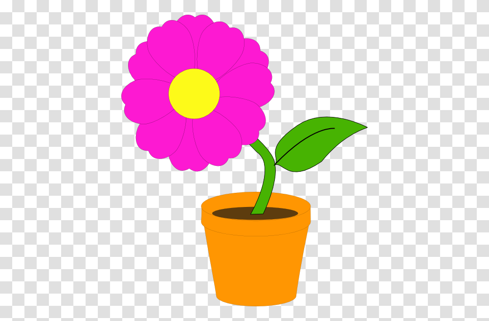 Flowerandpot Clip Art, Plant, Leaf, Blossom, Daisy Transparent Png