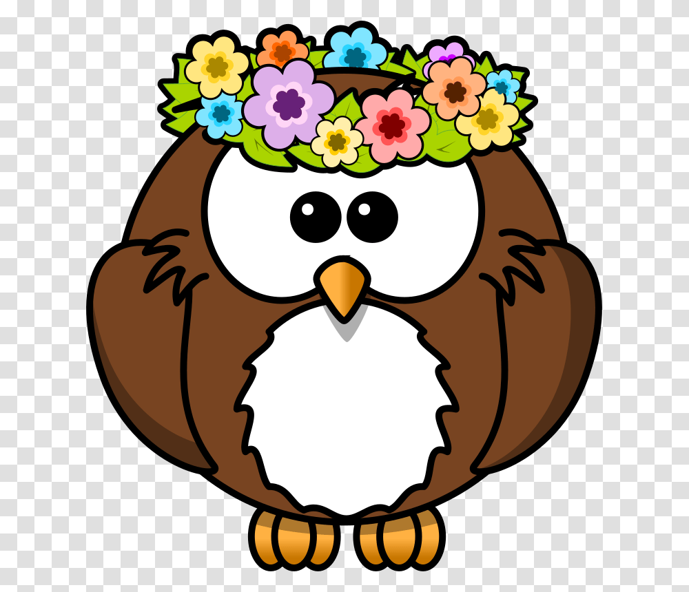 Flowerartworktree Cartoon Owl, Bird, Animal, Floral Design Transparent Png