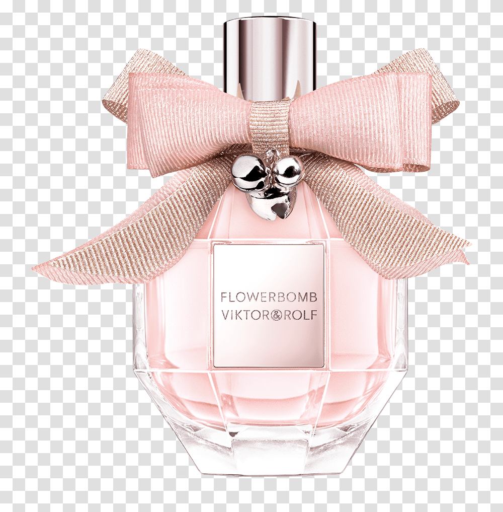 Flowerbomb Pink Bow Holiday Limited Edition, Perfume, Cosmetics, Bottle Transparent Png