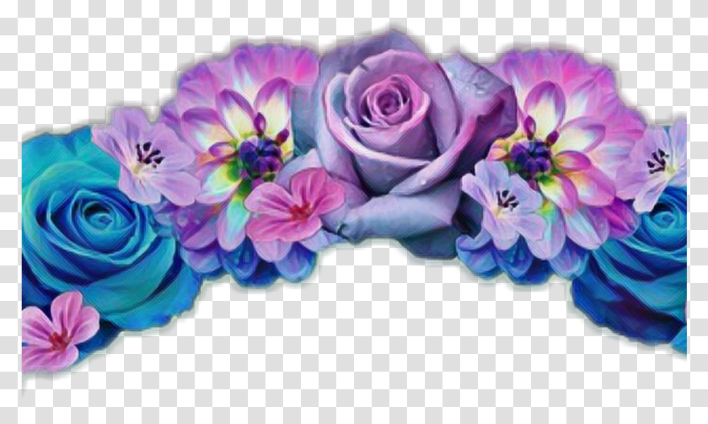 Flowercrown Flower Sticker Flowercrownsticker Flowersti Flower Crown Background, Plant, Rose, Purple, Petal Transparent Png