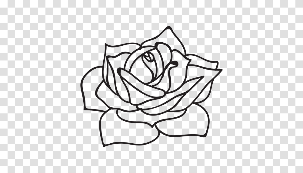 Flowering Rose Stroke Icon, Stencil, Spiral, Alphabet Transparent Png
