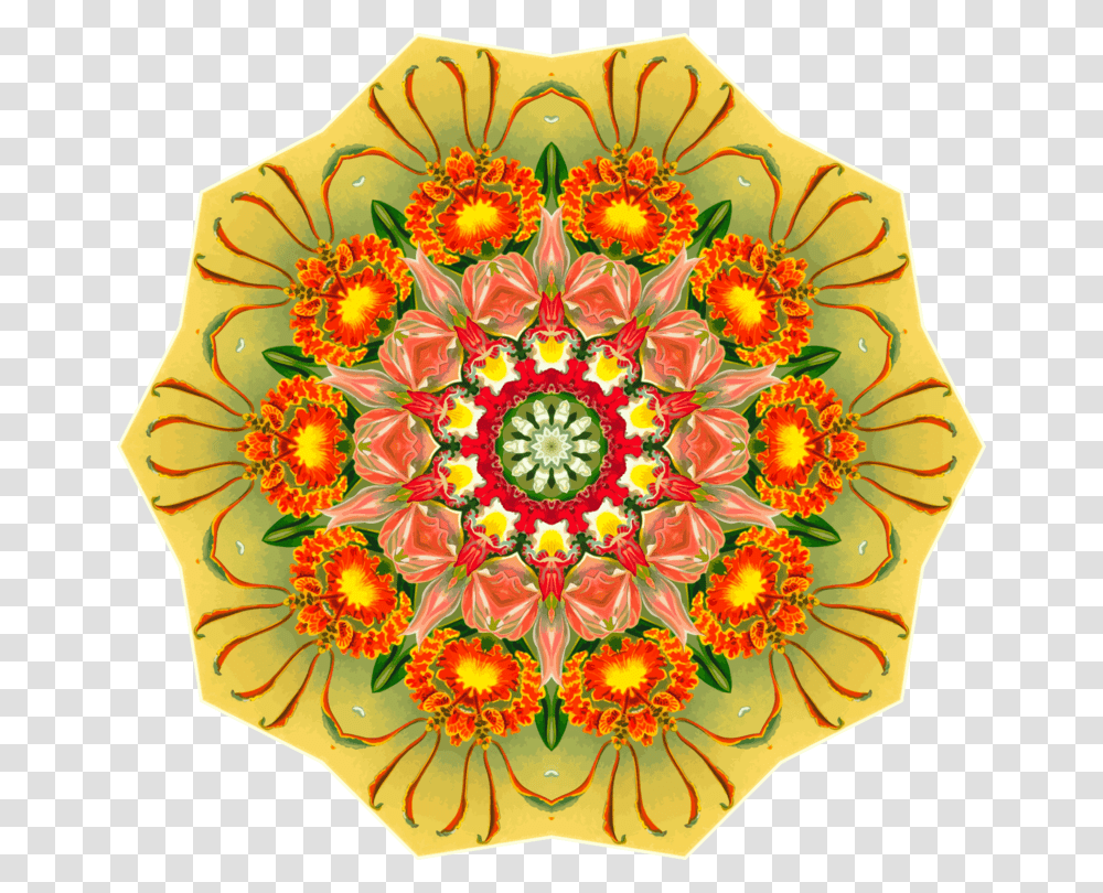 Flowerpetalyellow Orchidae, Pattern, Ornament, Fractal, Rug Transparent Png