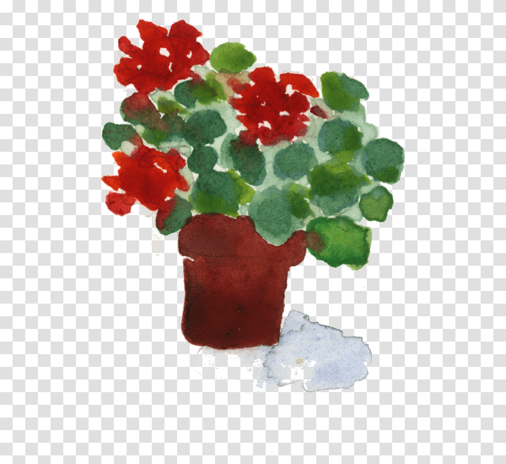 Flowerpot Download Flowerpot, Geranium, Plant, Blossom, Food Transparent Png
