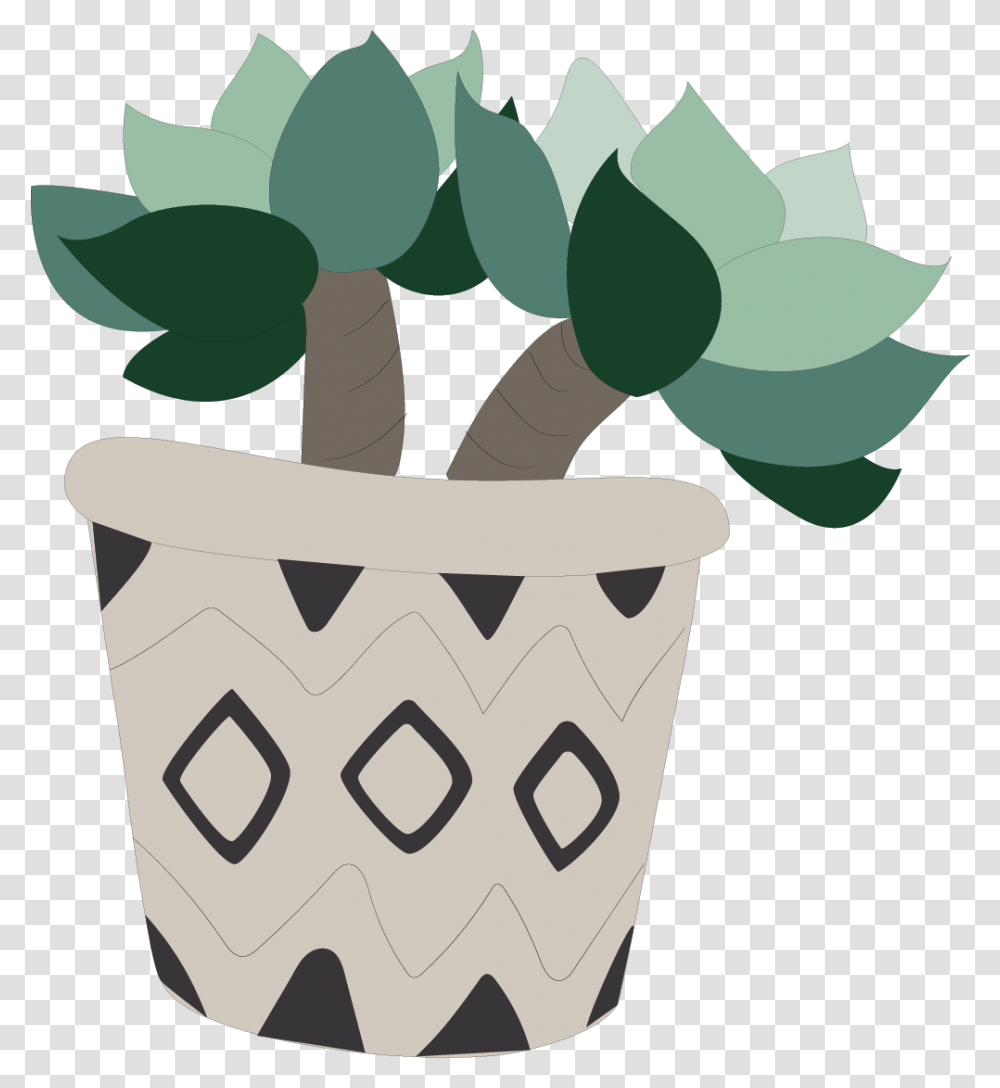 Flowerpot, Plant, Stencil, Recycling Symbol Transparent Png