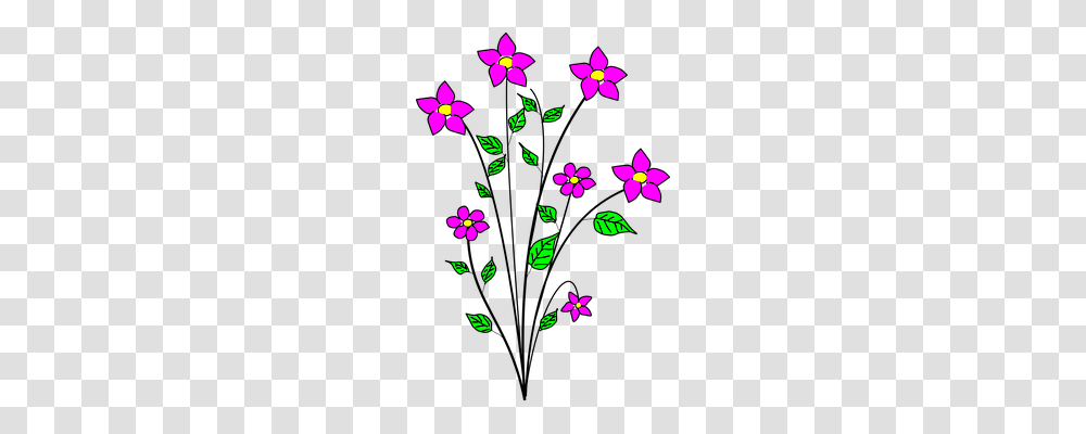 Flowers Nature, Light, Pattern, Neon Transparent Png