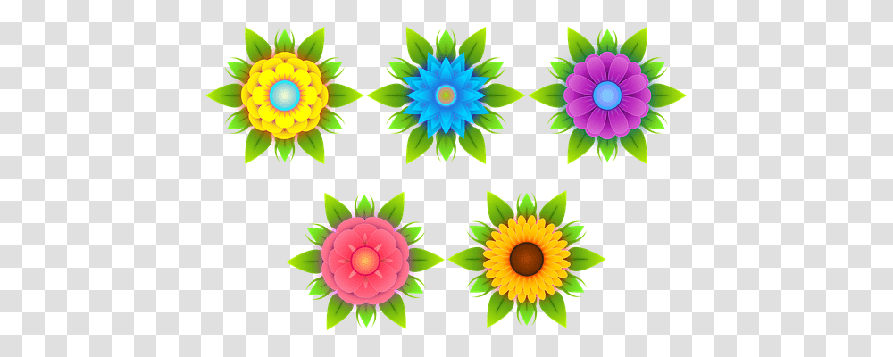 Flowers Nature, Pattern, Ornament, Fractal Transparent Png