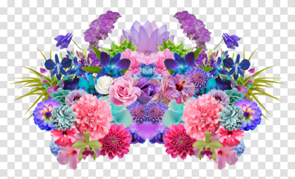 Flowers Aesthetic Tumblr Sticker Nany Purple Pink Edi Tropical Plants, Ornament, Pattern, Blossom, Fractal Transparent Png