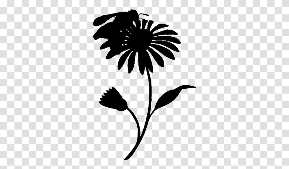 Flowers And Bees Images Silhouette, Plant, Blossom Transparent Png