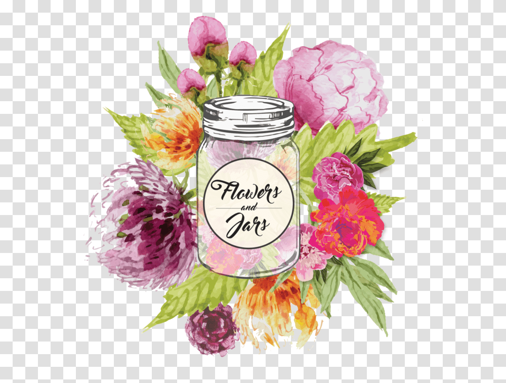 Flowers And Jars Mason Jar, Plant, Blossom, Graphics, Art Transparent Png