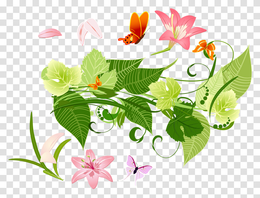 Flowers And Leaves, Plant, Anther, Petal, Lily Transparent Png