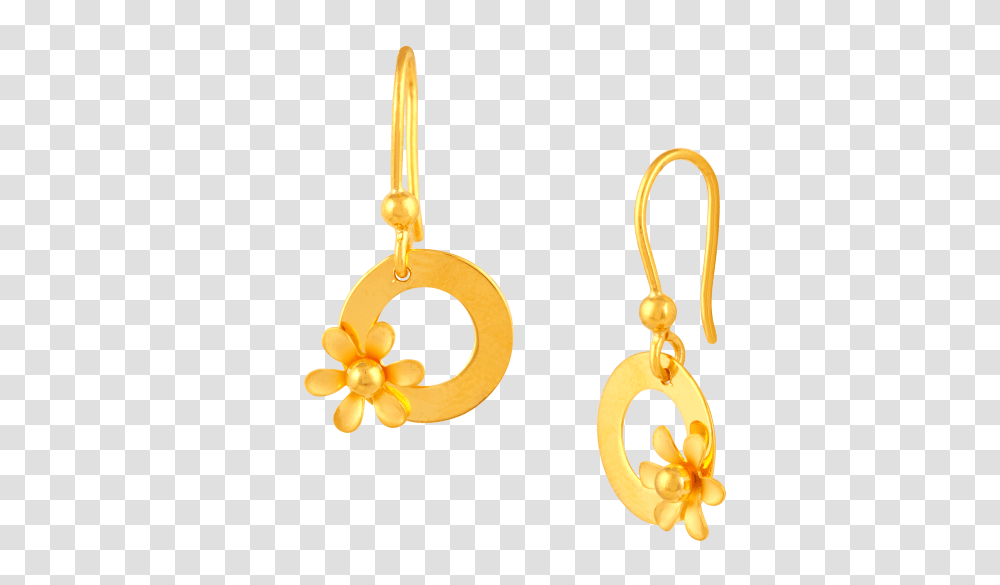 Flowers And Loops Gold Earrings, Jewelry, Accessories, Accessory Transparent Png