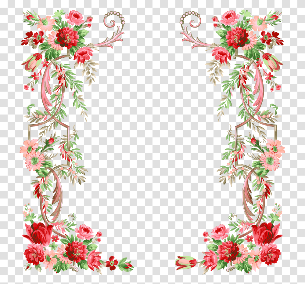 Flowers Border Design Download Flower Border Design, Floral Design, Pattern Transparent Png