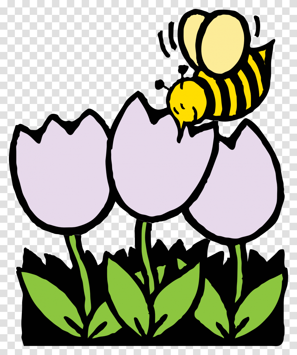 Flowers Borders Clipart April, Honey Bee, Insect, Invertebrate, Animal Transparent Png