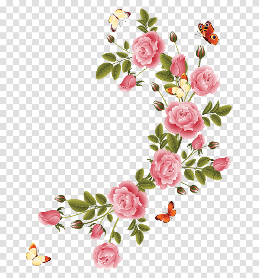 Flowers Borders, Floral Design, Pattern Transparent Png