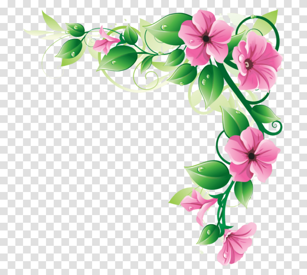 Flowers Borders, Floral Design, Pattern Transparent Png