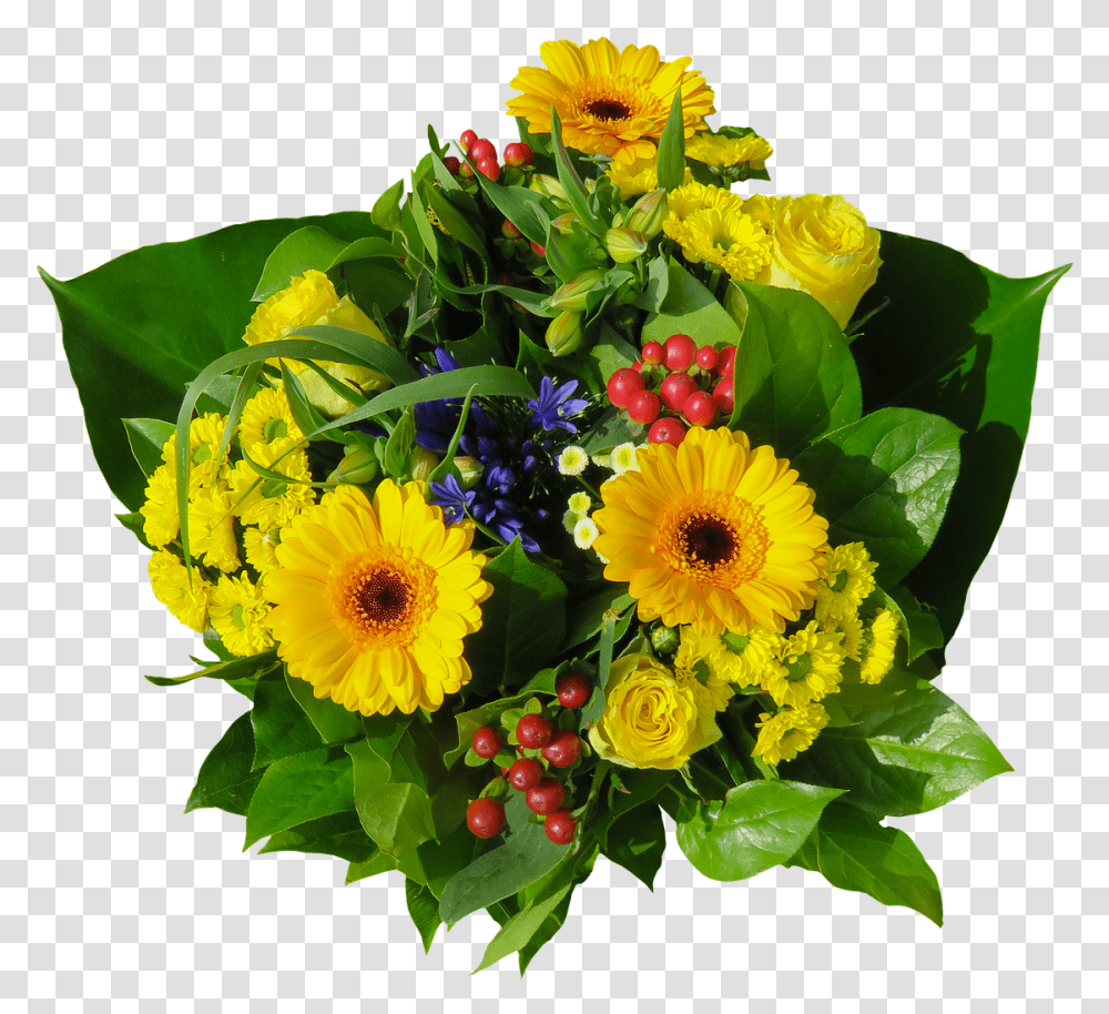 Flowers Bouquet Isolated Flower Bouquet Isolated, Plant, Flower Arrangement, Blossom, Sunflower Transparent Png
