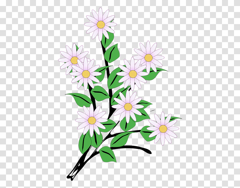 Flowers Bunch Spring Bunch Of Flowers Clip Art, Plant, Daisy, Daisies, Blossom Transparent Png