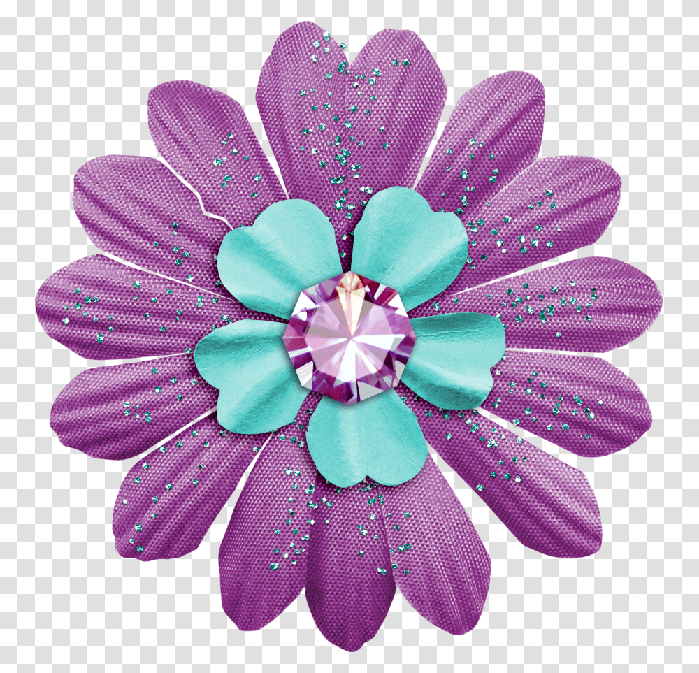 Flowers Button, Accessories, Accessory, Purple, Jewelry Transparent Png