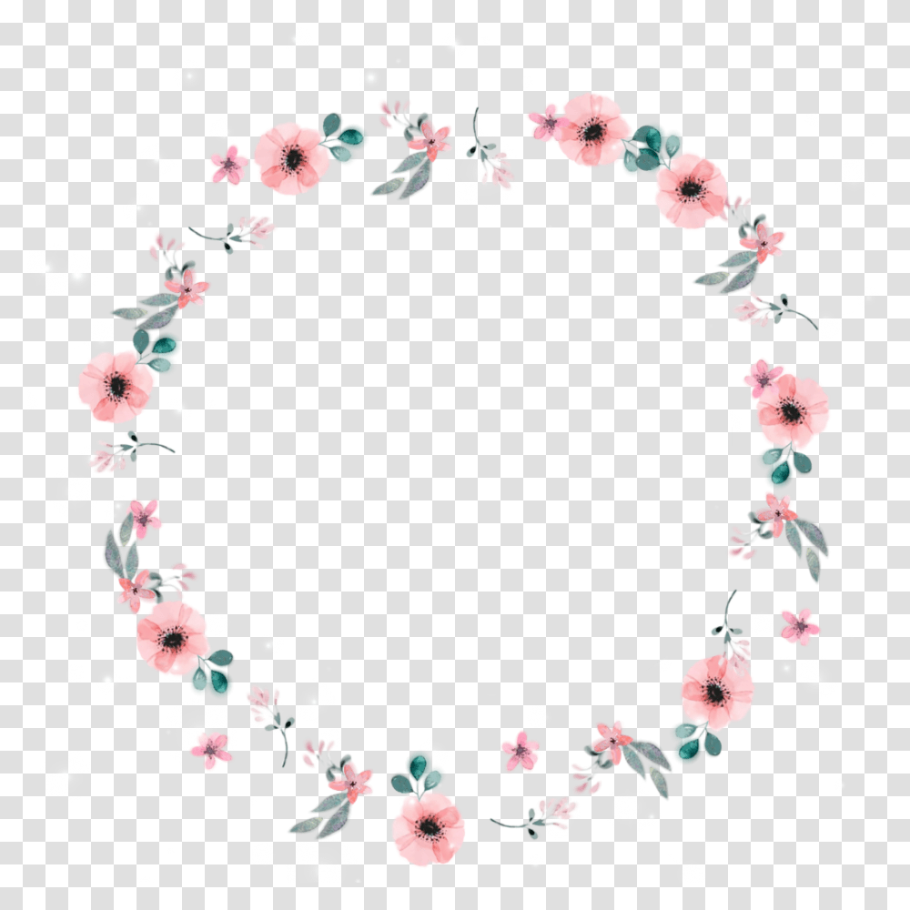 Flowers Circle Frame Beautiful Flower Circle Frames, Paper, Plant, Blossom, Heart Transparent Png