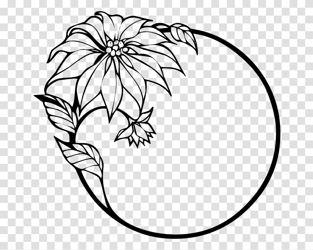 Flowers Clip Art Black And White Free Many Flowers, Gray Transparent Png