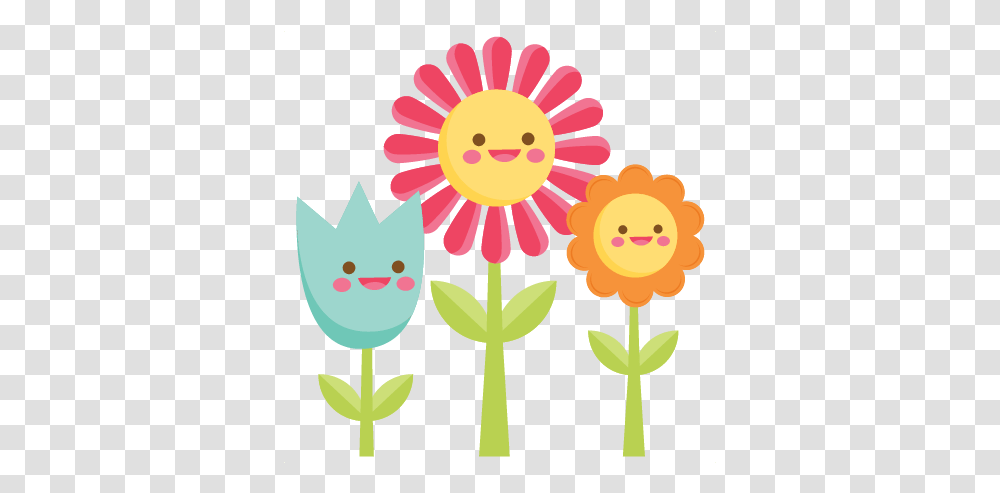 Flowers Clipart Cute Spring Title Scrapbooking, Plant, Blossom Transparent Png