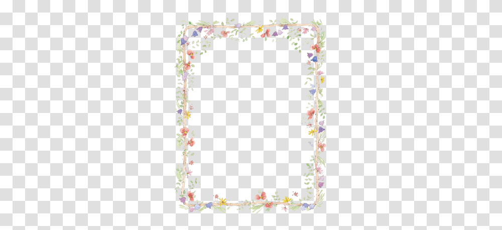 Flowers Corner Frame Stickpng Flower Border For Word Document, Plant, Pattern, Mirror, Poster Transparent Png
