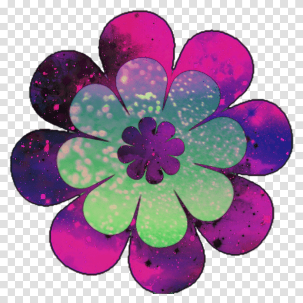 Flowers Glitter Neon Floral Retro Hippie Colorful, Purple, Ornament, Pattern, Petal Transparent Png