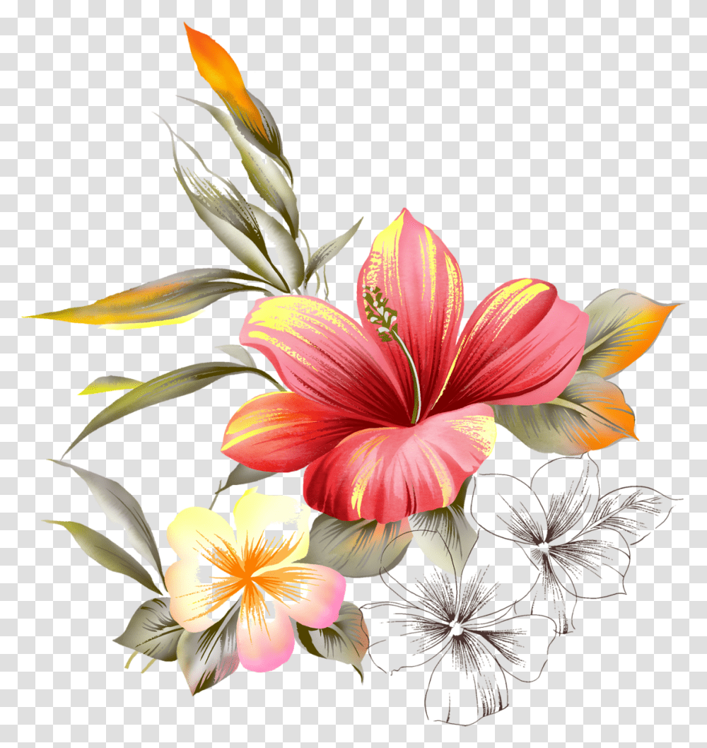 Flowers Hand Painting, Plant, Blossom Transparent Png