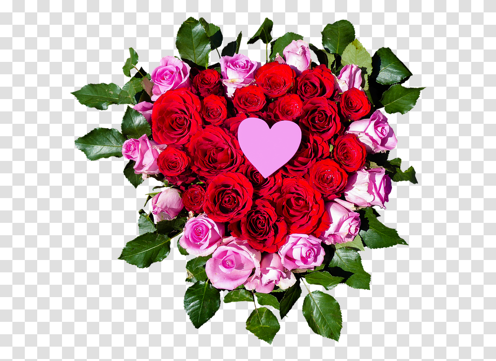 Flowers Heart Roses Heart Flowers, Plant, Blossom, Flower Bouquet, Flower Arrangement Transparent Png