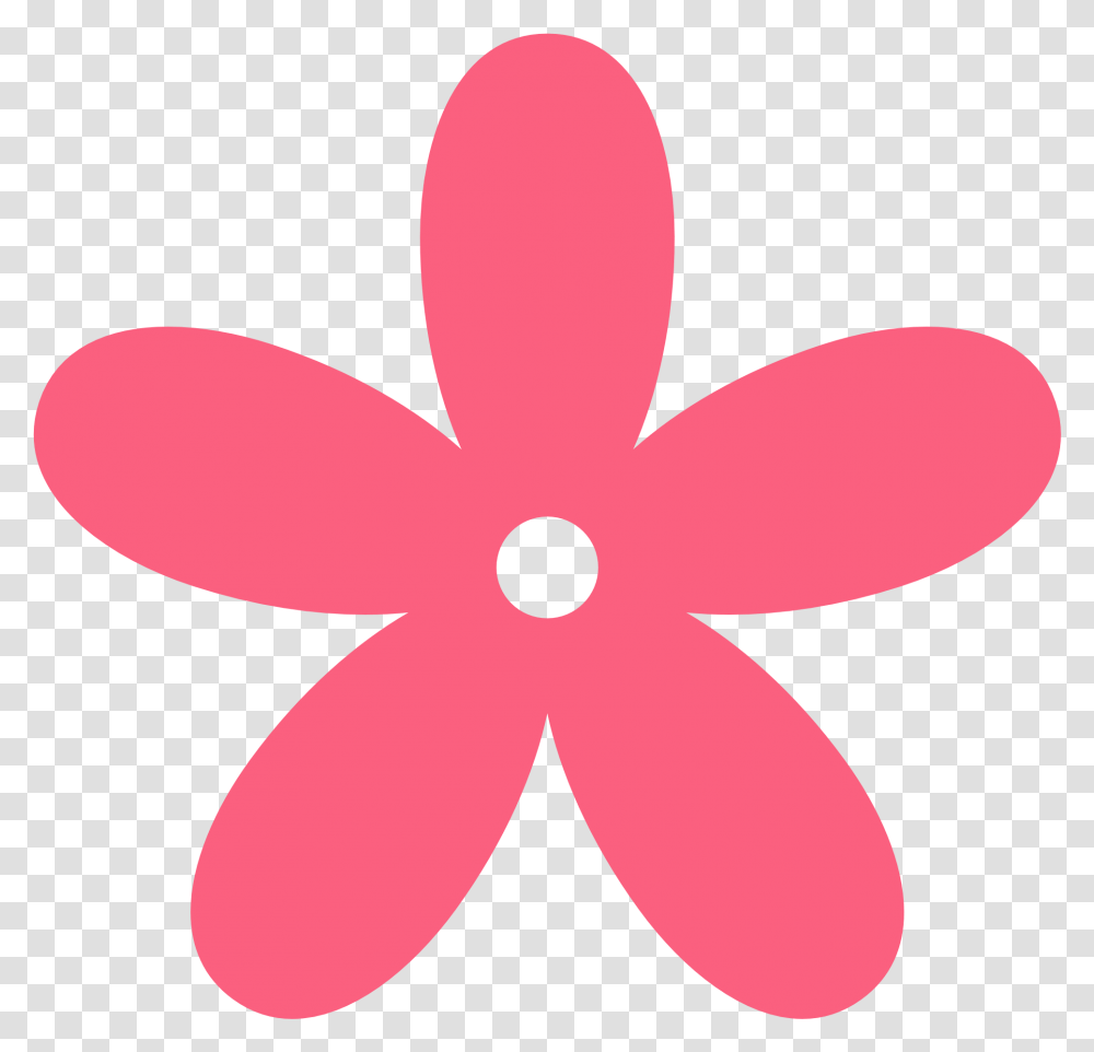 Flowers Hot Pink Flower Clipart Free Clipart Images Flower Clipart, Ornament, Leaf, Plant, Pattern Transparent Png