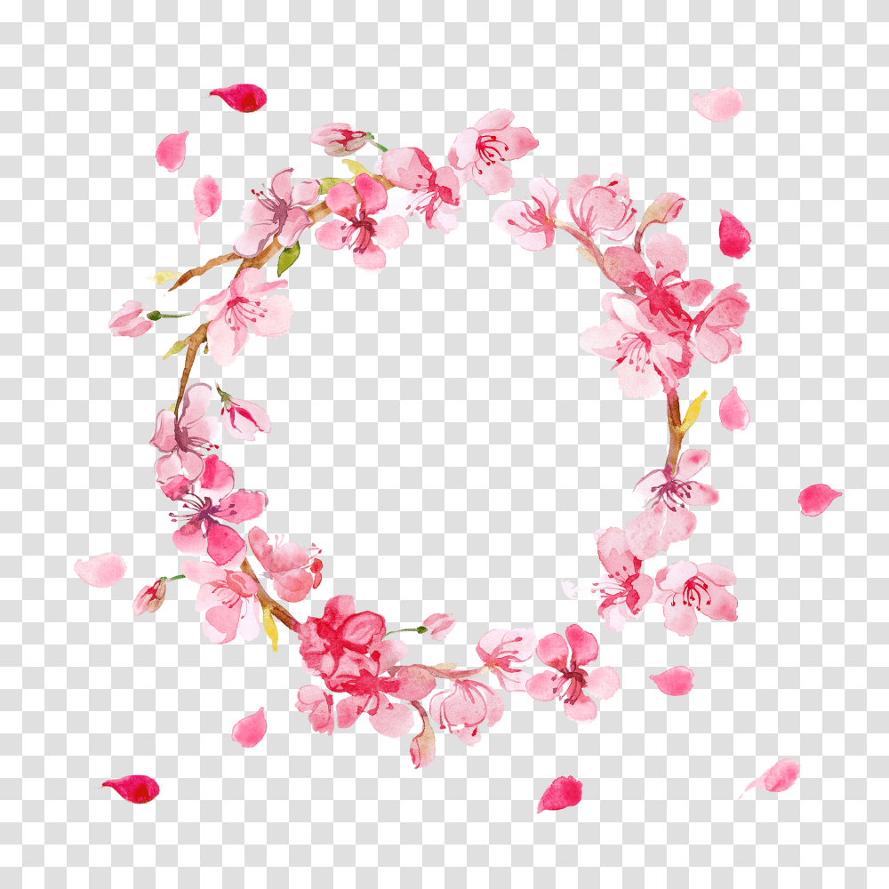 Flowers Images Hd Tier3xyz Pink Flower Circle Frame Transparent Png