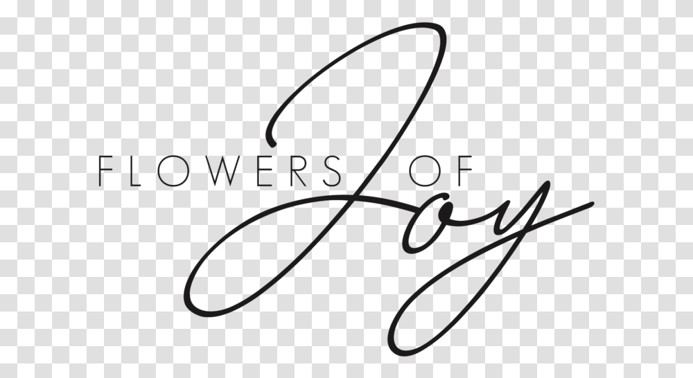 Flowers Of Joy Line Art, Bow, Handwriting, Calligraphy Transparent Png