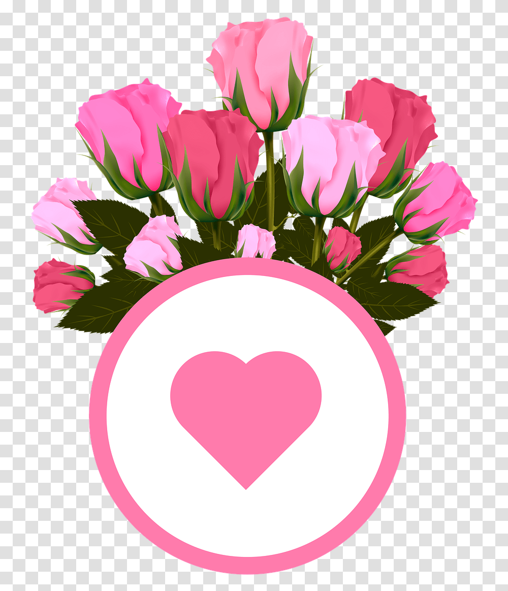 Flowers Roses Pink Free Image On Pixabay Good Morning Happy Tuesday Have A Nice Day, Plant, Blossom, Heart, Petal Transparent Png
