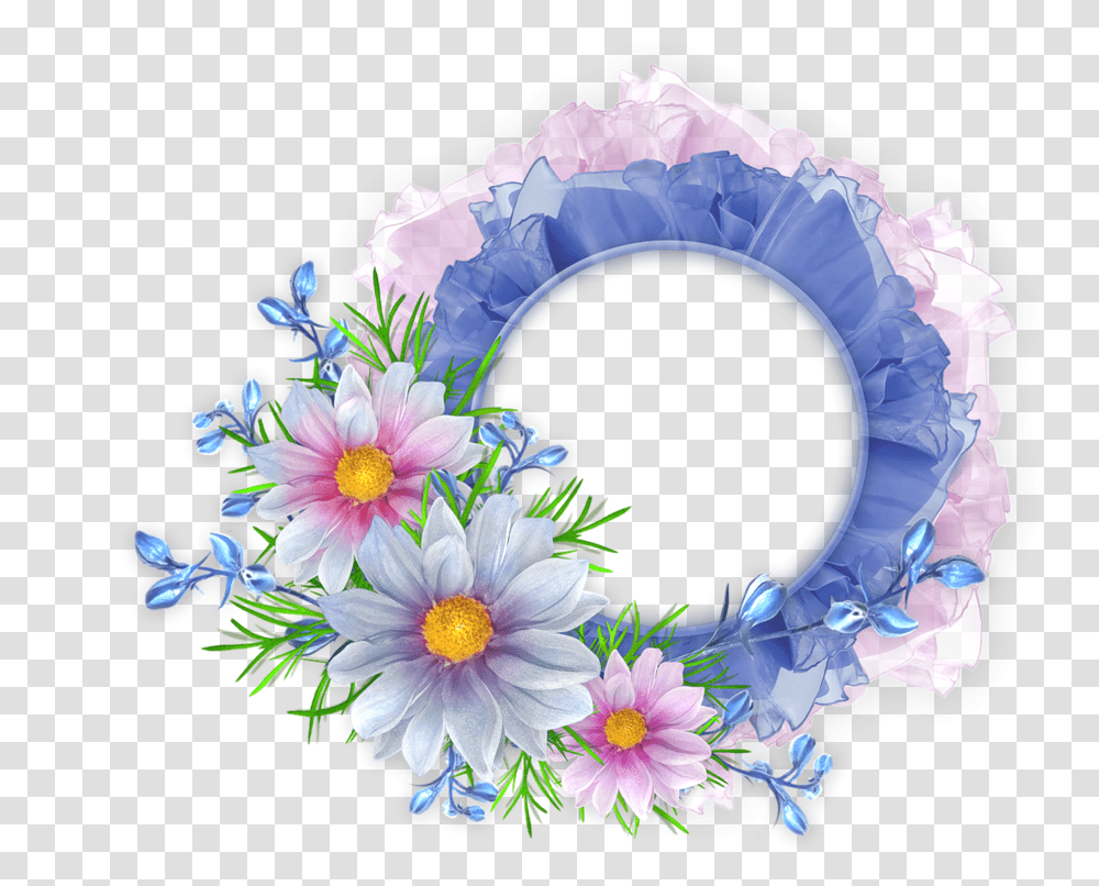 Flowers Round Frame, Floral Design, Pattern Transparent Png