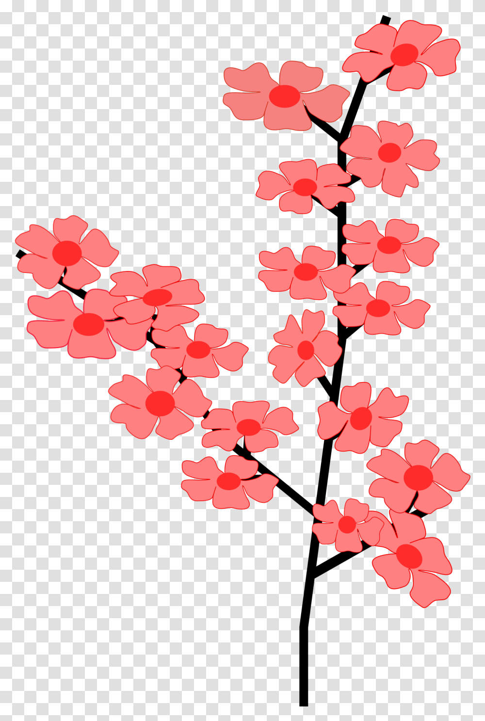 Flowers Sakura2 Clipart I2clipart Royalty Free Public Cherryblossom Clipart, Petal, Plant, Geranium, Rug Transparent Png