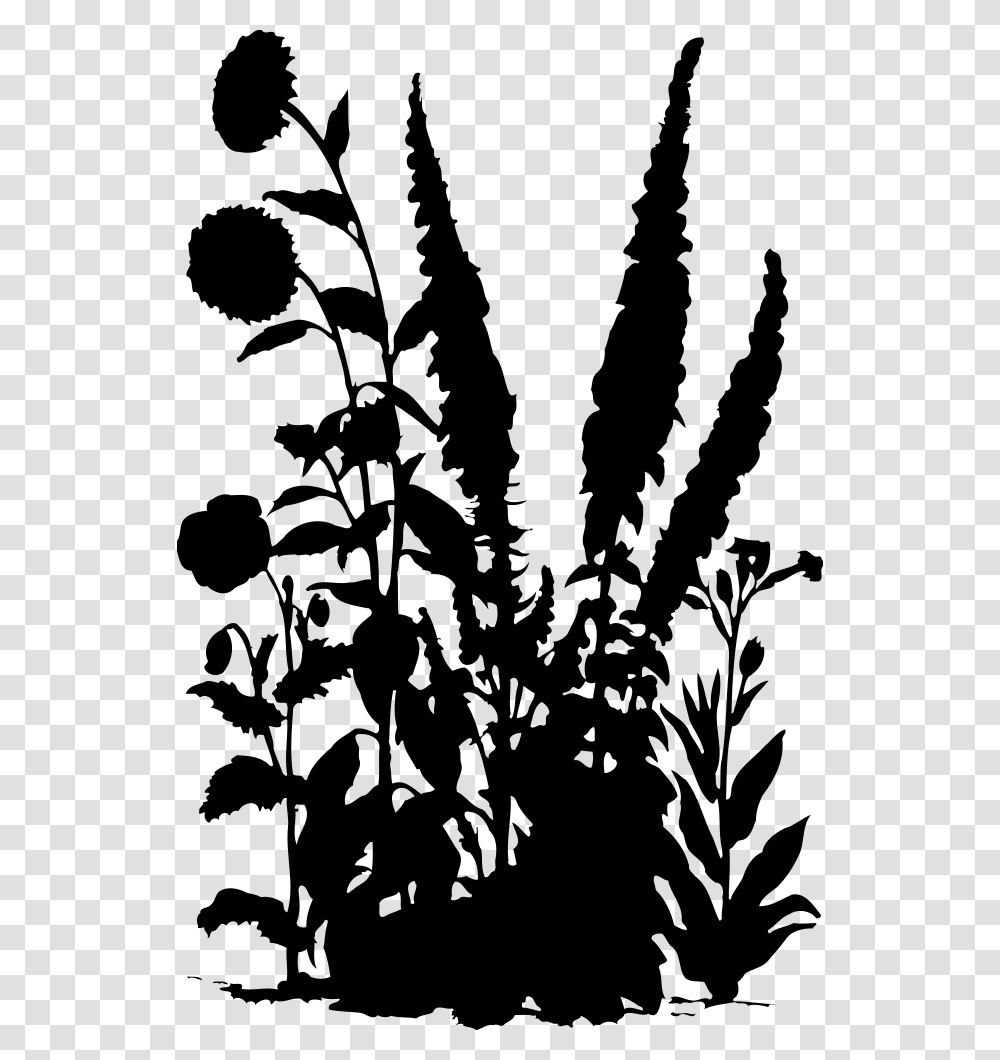 Flowers Silhouette Flower Silhouette, Gray, World Of Warcraft Transparent Png