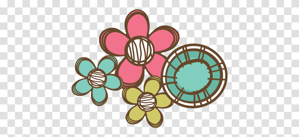 Flowers Svg Files For Cute Flower Doodle Full Size Circle, Chandelier, Lamp, Graphics, Art Transparent Png