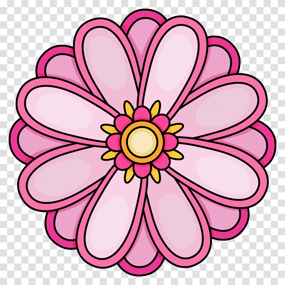 Flowers To Color Free Printables Flower Printable With Color, Plant, Floral Design, Pattern, Graphics Transparent Png