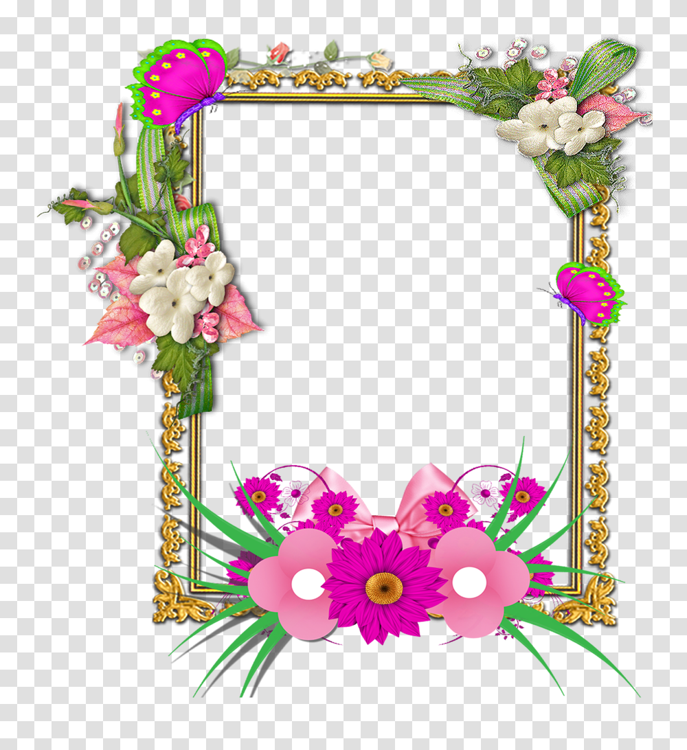 Flowers Tropical Frame, Floral Design, Pattern Transparent Png