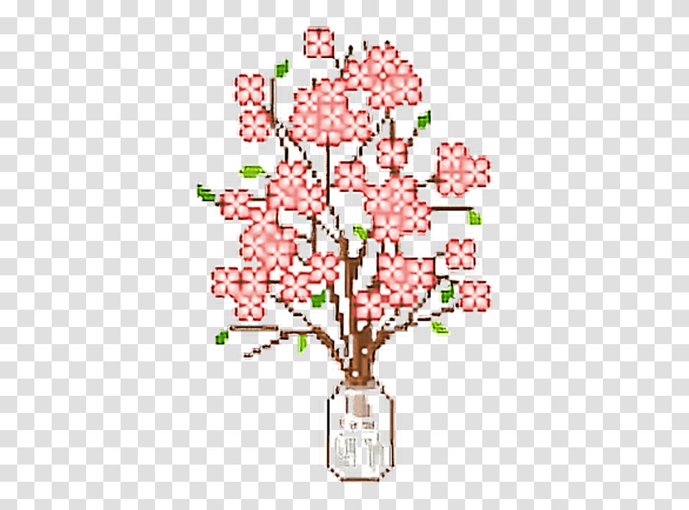 Flowers Tumblr Flowers Pixel Pink Cute Pixel Flower Tumblr, Tree, Plant, Blossom, Super Mario Transparent Png