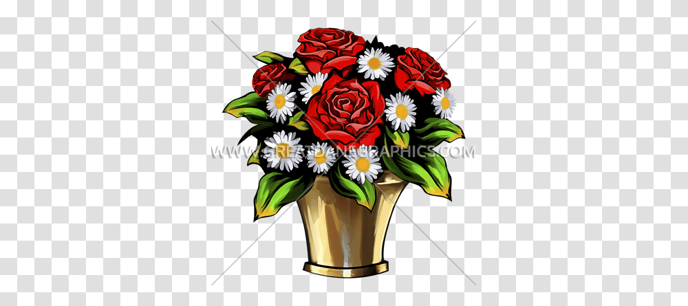 Flowers Vase Production Ready Artwork For T Shirt Printing, Floral Design, Pattern, Plant Transparent Png