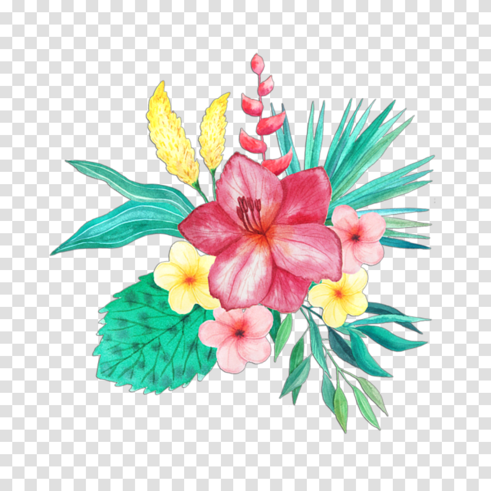 Flowers Vintage Tropical Freetoedit Transparent Png