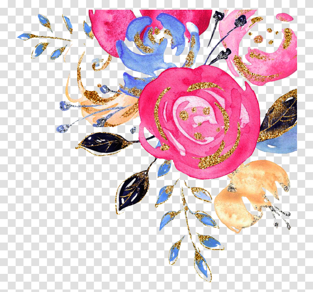 Flowers Watercolor Corner, Plant, Floral Design, Pattern Transparent Png