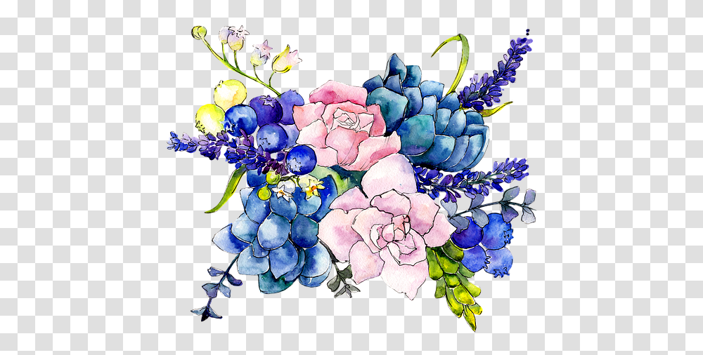 Flowers Watercolor Painting Spring Design Nature Flores Pintura, Plant, Fruit, Food, Grapes Transparent Png