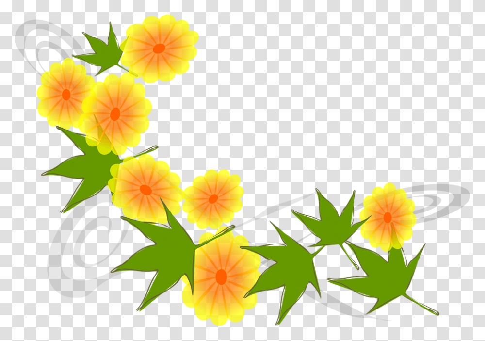 Flowers Yellow Blooms Golden Petals Blossoms Gif Thank You Butterfly, Plant, Leaf Transparent Png