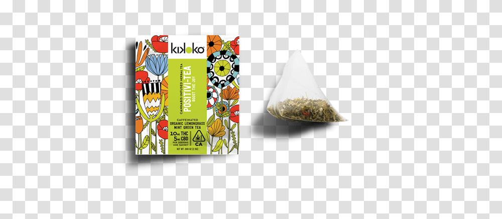 Flowertown Kikoko Positivi Tea Can Bag Kikoko Positivi Tea Pouch, Plastic Bag, Advertisement, Plant, Poster Transparent Png