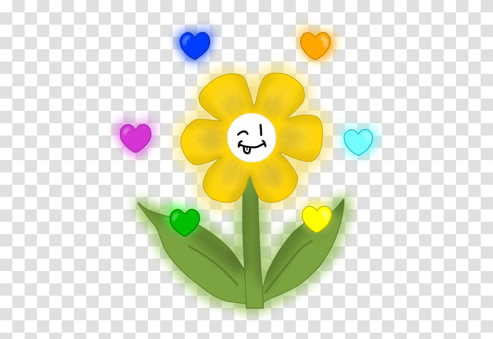 Flowey Tiny Heart Clipart Full Size Clipart Heart, Plant, Flower, Blossom, Petal Transparent Png