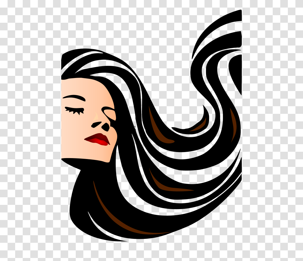 Flowing Hair Clipart Clip Art Images, Face, Head, Stencil Transparent Png