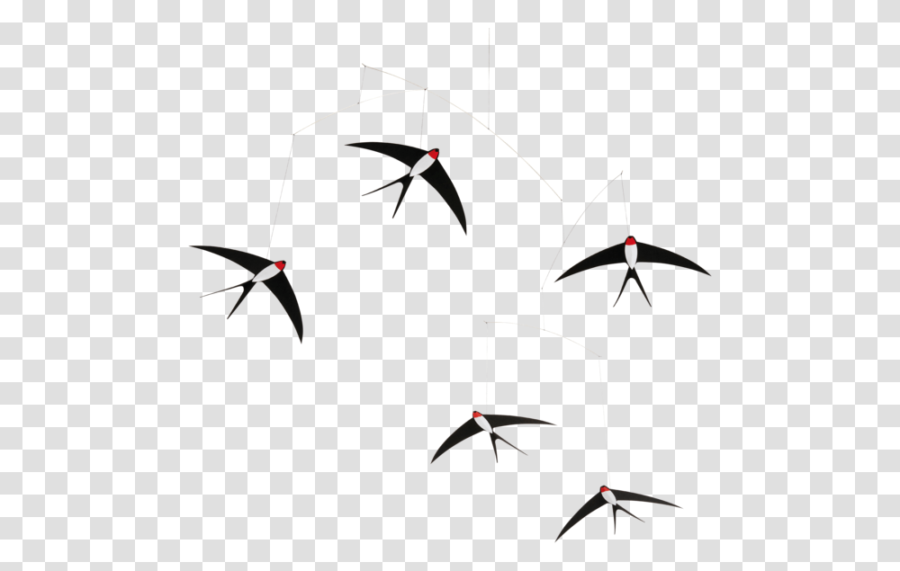 Flowing Swallow Mobile Swallows Mobile, Bow, Toy, Kite, Animal Transparent Png